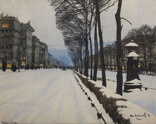 Odo-Dobrowolski--Polish--1883-1917---Boulevard-in-the-Snow-.jpg