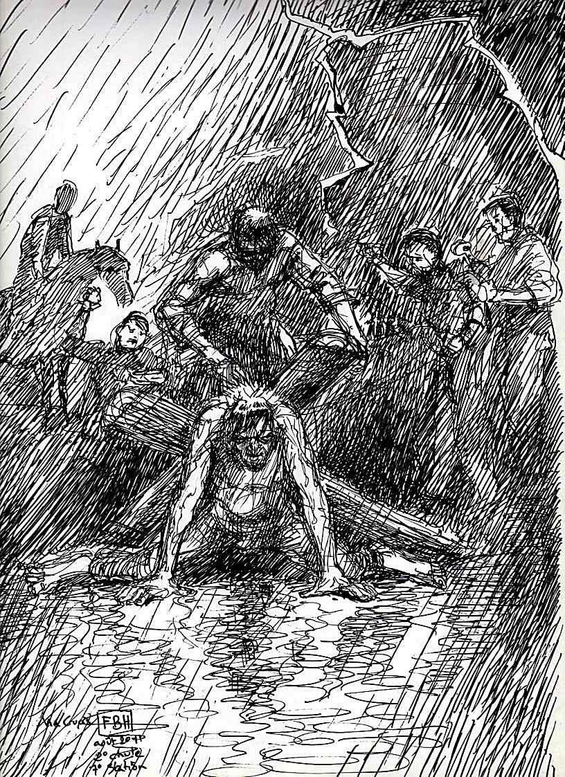 Via Crucis 2° chute encre de Chine 23X33 août 2011001