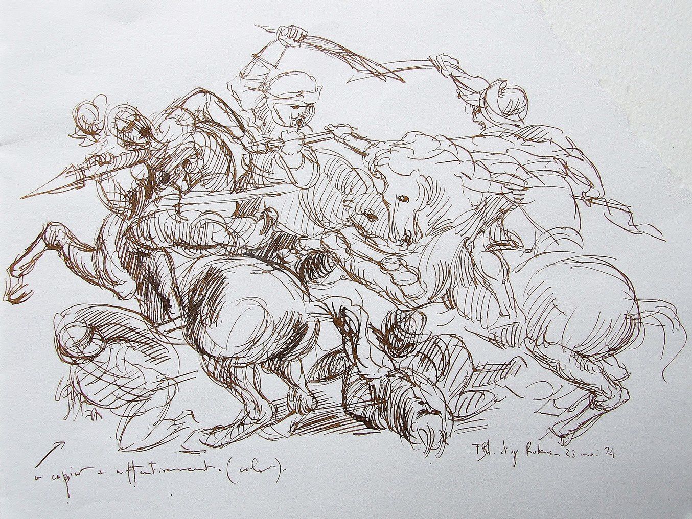 D'aprés Rubens d'après Michel-Angedessin 20x30