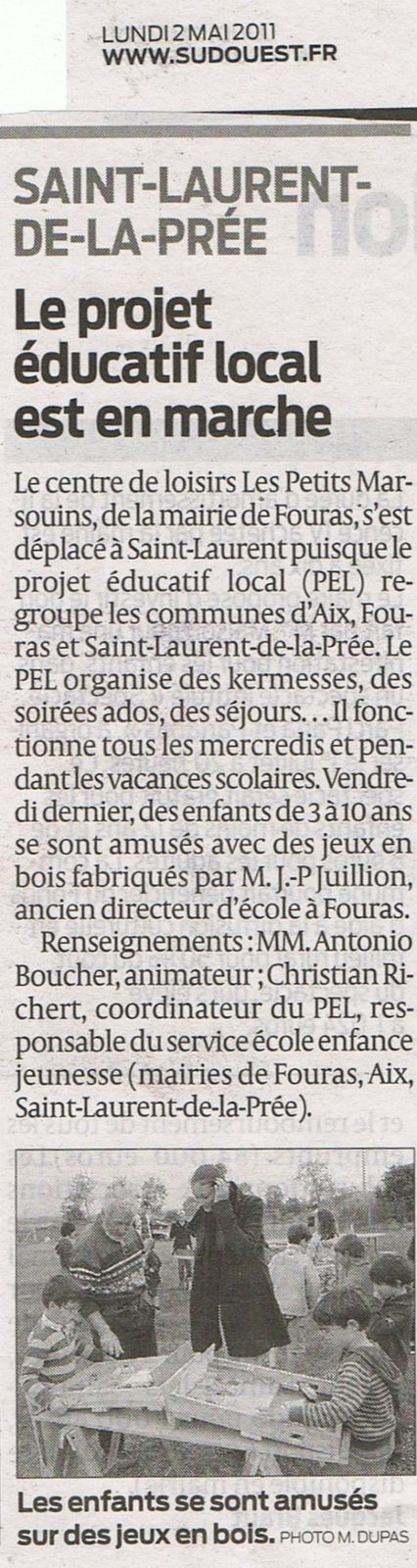 art.SO du 2 mai 2011, le P.E.L
