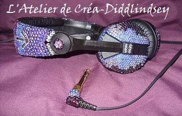 casque dj strass verre cristal swarovski bling bling (2)