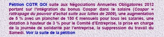 Pétition CGT R GOI négociations salaires 2012 - 8 novembre 2011