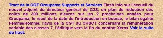 Tract CGT G2S flash info - octobre 2011