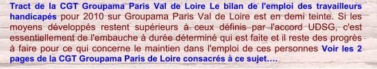 Tract CGT GPVL Avis emploi handicapés