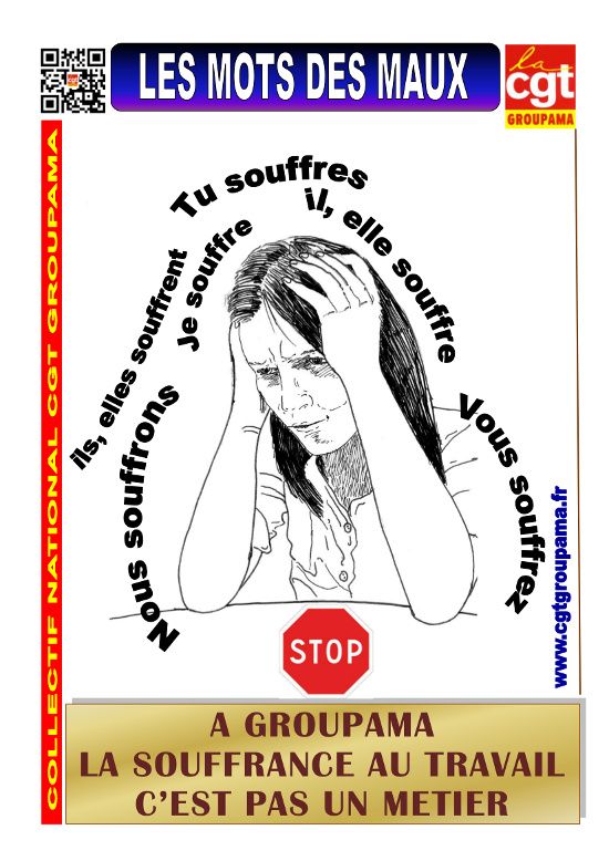 Visu affiche CGT La souffrance au travail c'est pas un mét