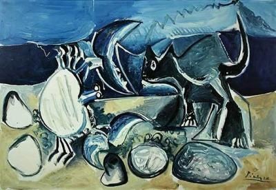 Pablo-Picasso-Chat-et-crabe-sur-la-plage--1965-166869