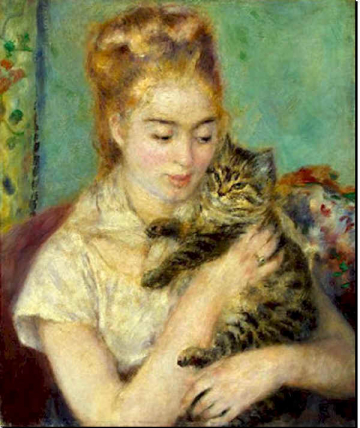 medium Renoir Jeune fille au chat