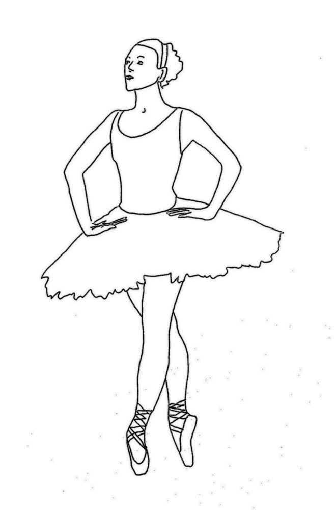 Ballerina Tänzerin Ausmalbild