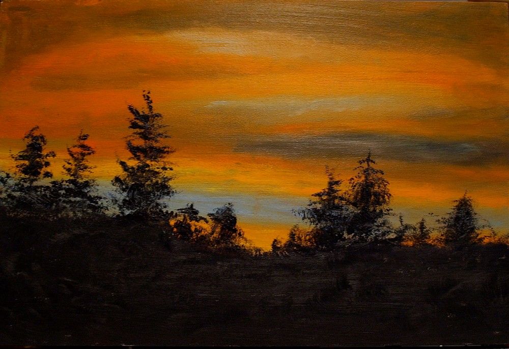 Sonnenuntergang - Kinder malen - Malen und Zeichnen als Hobby