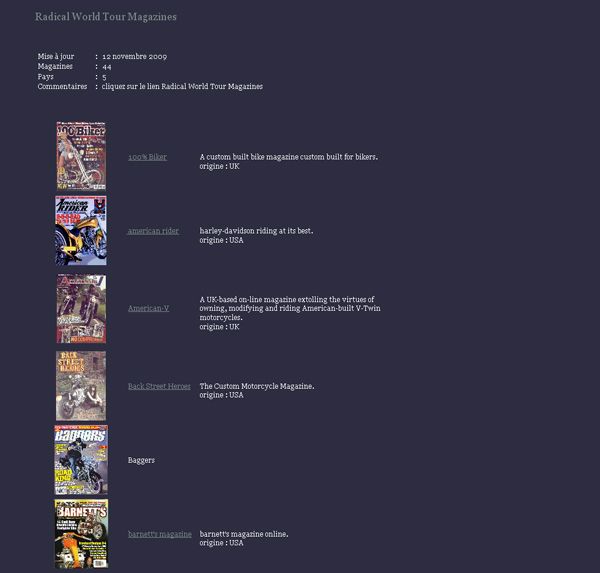 Radical World Tour Magazines