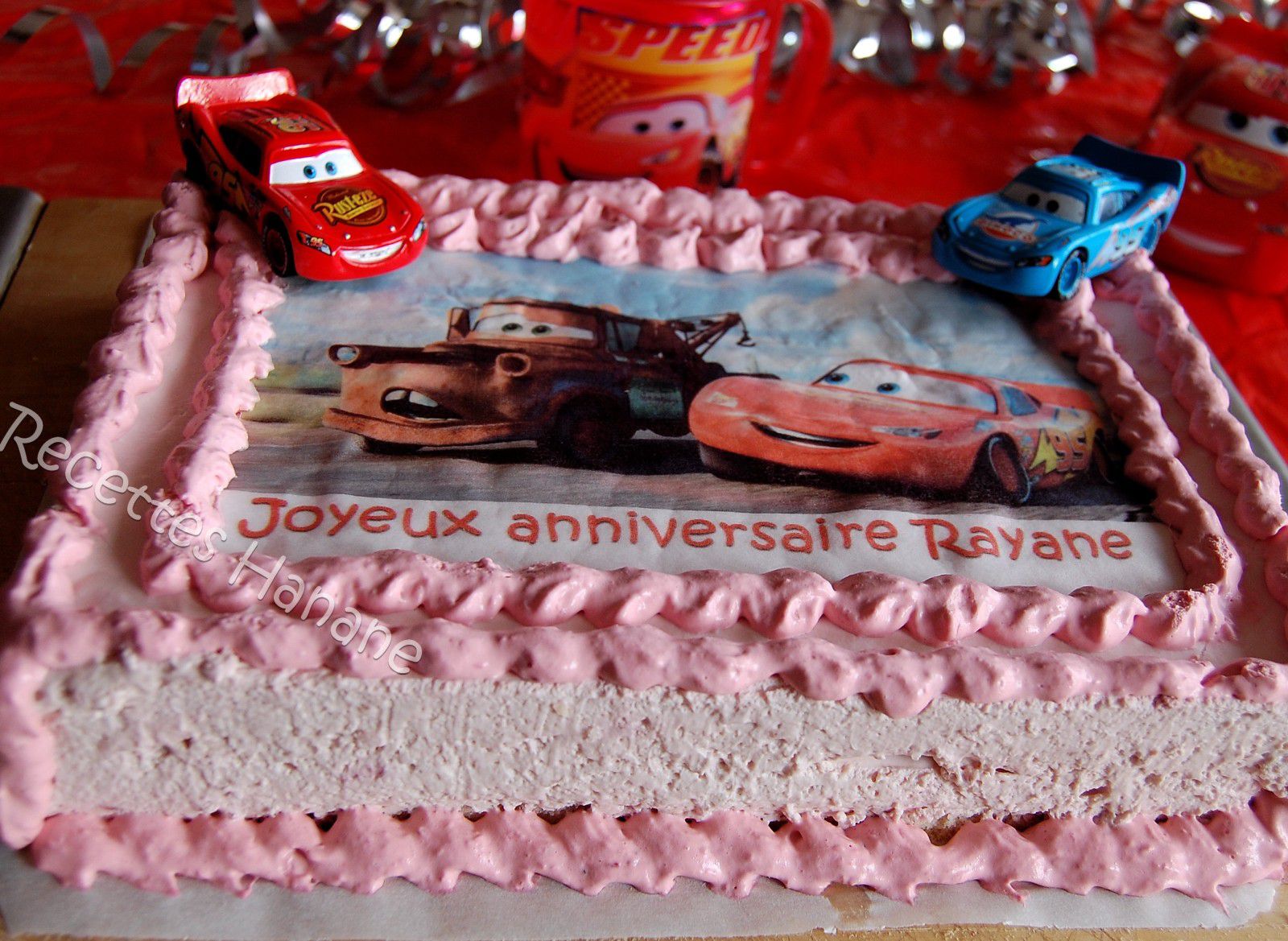 Gâteau d'anniversaire " CARS ", pour les petits fans de "McQueen" -  Recettes by Hanane