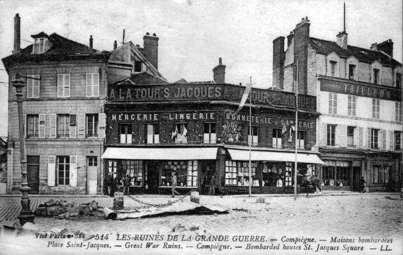 Album - la ville de Compiègne (Oise), les destructions des guerres, les places