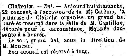 Album - le village de Clairoix (Oise), au fil des mois au cours des années 1800 et 1900