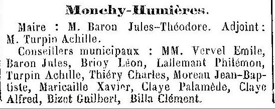 Album - le village de Monchy Humiéres (Oise), au fil des mois au cours des années 1800 et 1900