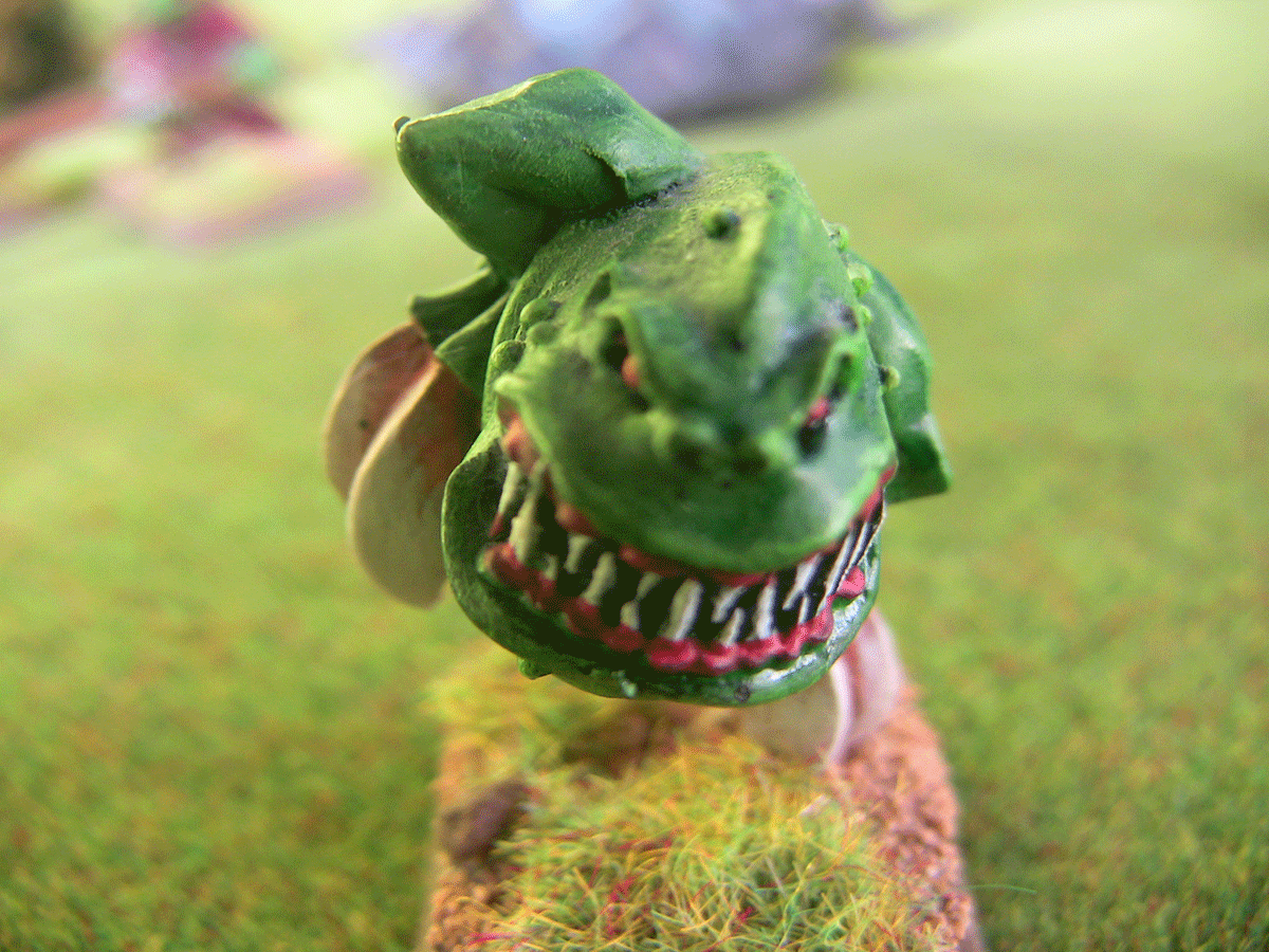 Squig pour Warhammer battle - Les bonnes recettes de Tata Bouftou : fricassée de Squigs et Gobelins aux champignons Squig à warhammer battle