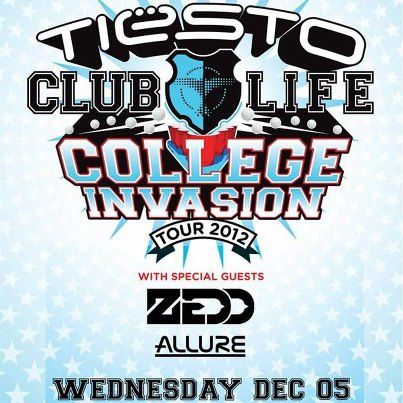 Tiësto Collége Invasion Tour Tucson, AZ 05 décember 2012 Ava Amphitheatre 