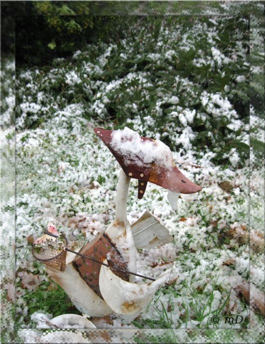 Madame l'oie sous la neige TX