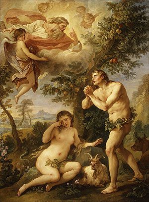 Natoire - Adam et Eve chassés du Paradis terrestre1