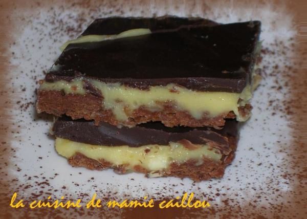 Blog de mariecaillou :LA CUISINE DE MAMIE CAILLOU, Crousticarrés fruités au trois chocolats.