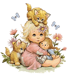 jeune fille et chaton