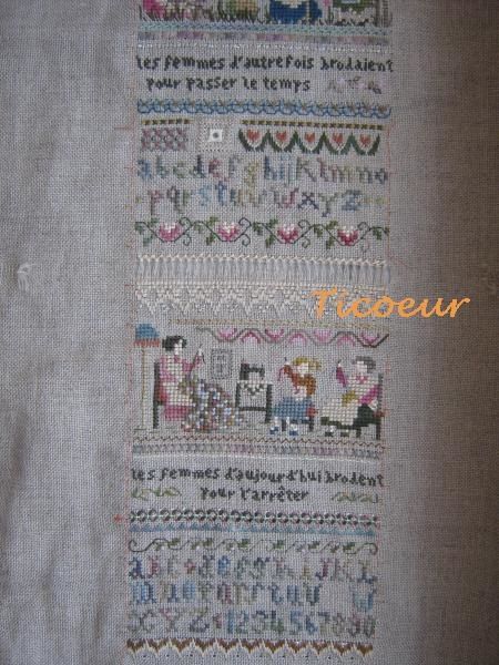 croix-hardanger-victoria Sampler -heirloom stitching