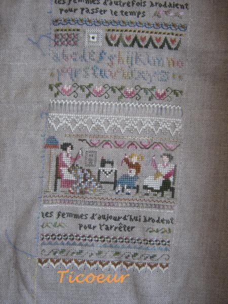 croix-hardanger-victoria Sampler -heirloom stitching