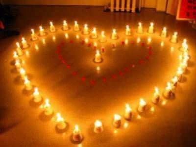 coeur bougies