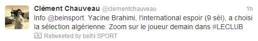 Brahimi Algérie Clément Chauveau Twitter