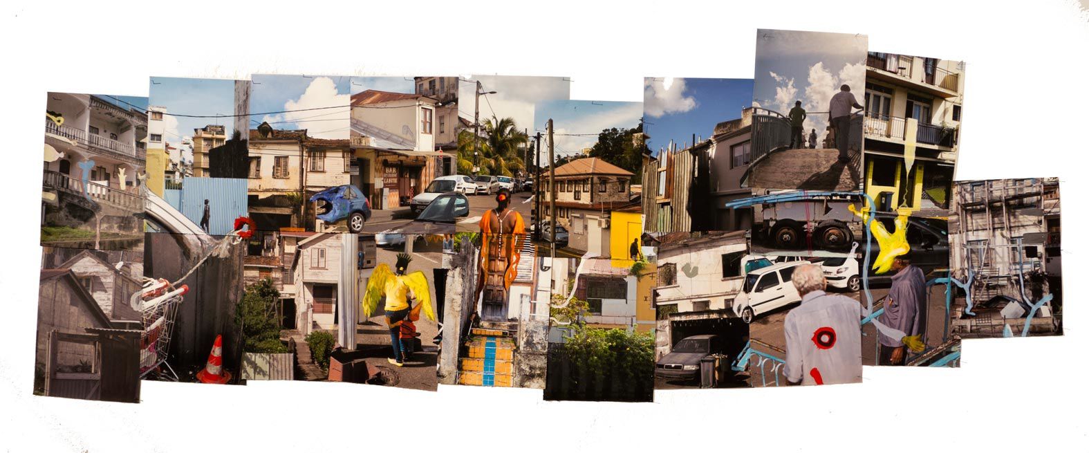 Mise en scène d'images, de films et d'objets à L'Atrium à Fort-de-France, Biennale Internationale d'Art Contemporain de la Martinique. nov. 2013 - janv 2014