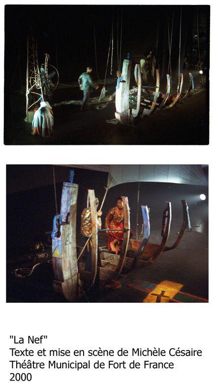 Quelques images de scénographies réalisées pour différentes créations théâtrales de 1995 à 2008, principalement en collaboration avec Michèle Césaire, dramaturge et metteur en scène, actuellement directrice du théâtre Aimé Césaire à Fort de France.