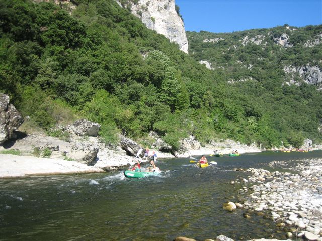 Gorges de l'Ardèche : le rapide de l'Olivier