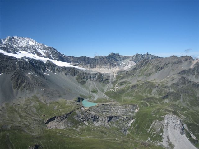 Glacier de Gebroulaz et lac Blanc