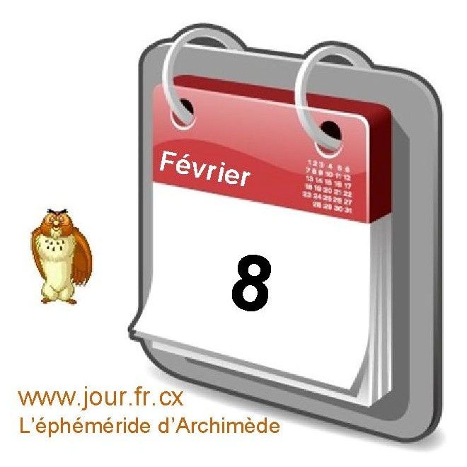 éphéméride 8 février calendrier gratuit agenda jour dicton saint