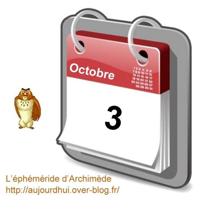 éphéméride 3 octobre