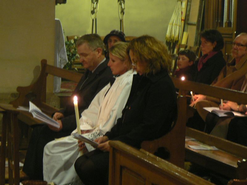 Veillée Pascale à la chapelle Saint François le 3 avril 2010 au cours de laquelle a été baptisée Dorothée.