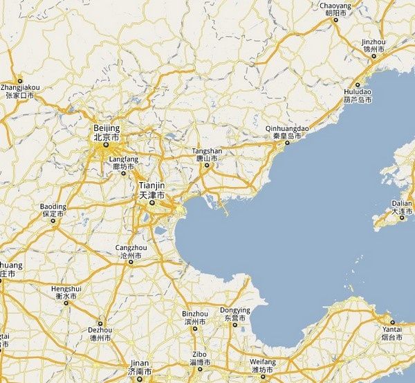 Carte Région de Pékin