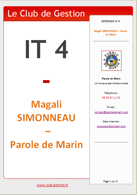Magali SIMONNEAU - Parole de Marin