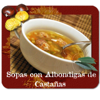 Sopaalbondigasdecastaña