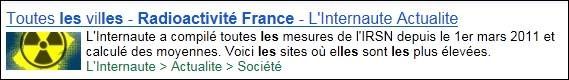 radioactivité des villes de france de linternaute - nature