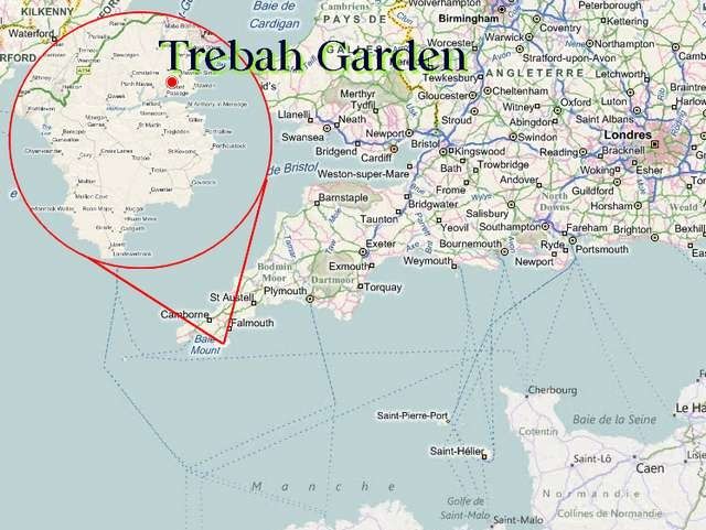 Trebah garden map