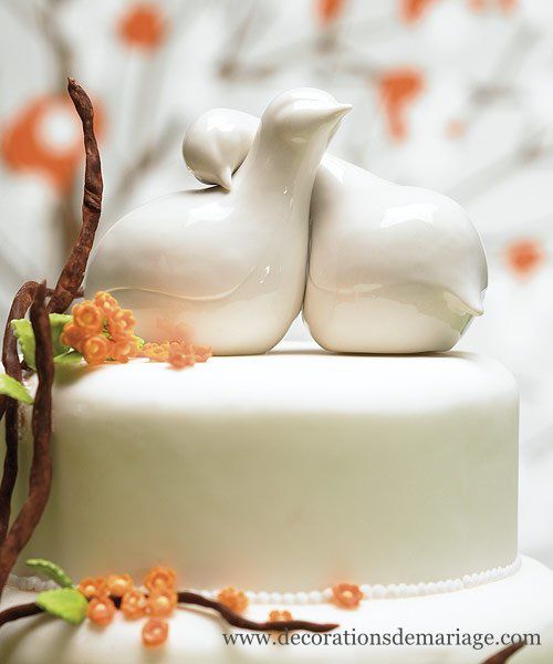 figurine gateau mariage oiseau8458