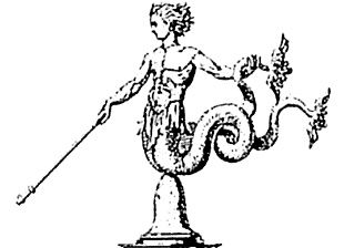 Girouette Triton sur la tour des vents à Athènes.
