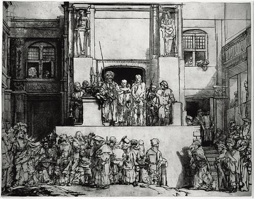 rembrandt-christ présenté au peuple-1655-washington-1964.