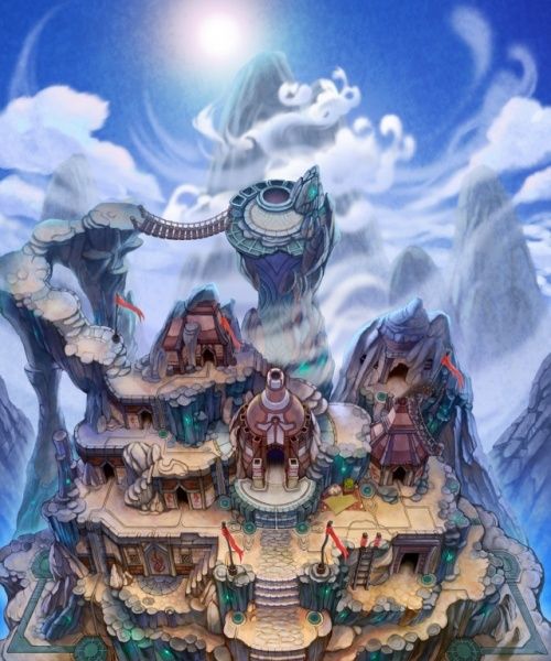 golden sun dark dawn conceptart Passaj
