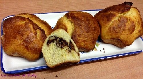 brioche marbré noix nutella coupéé