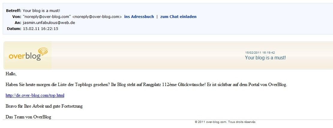 neue email von over-bloga