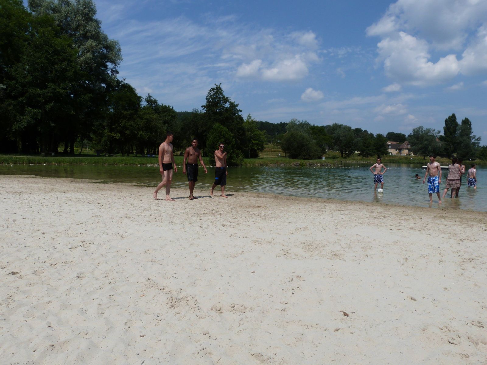 Sortie baignade à l'étang de lanquais, juillet 2013
