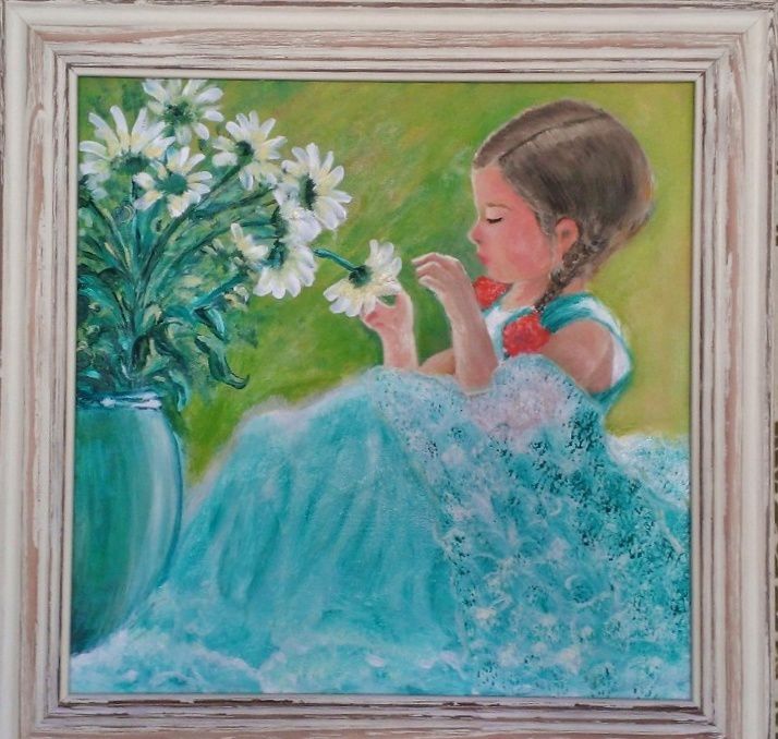 057- La petite fille et les fleurs