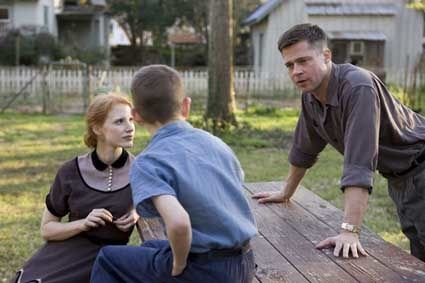 Jessica Chastain et Brad Pitt