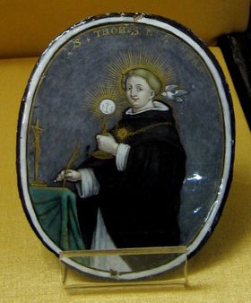 émail de Limoges représentant Saint-Thomas d'Aquin - vers 1600, Mus